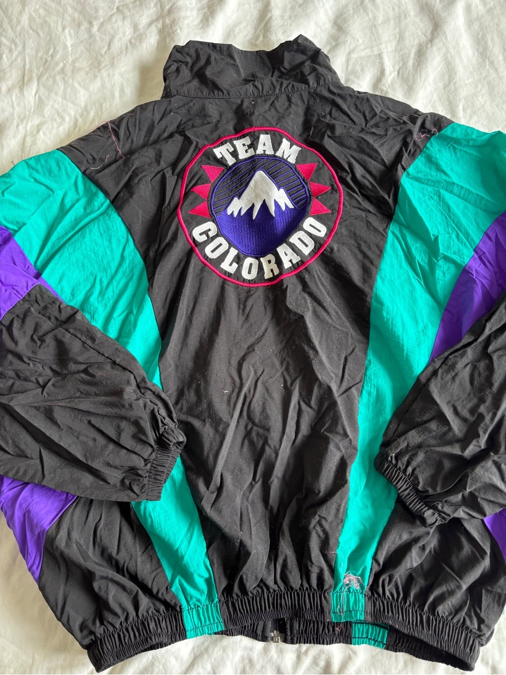 Vintage team colorado windbreaker zip up